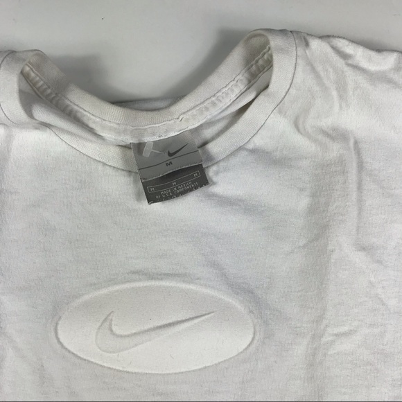 90s Nike white embroidered check shirt - Picture 2 of 4